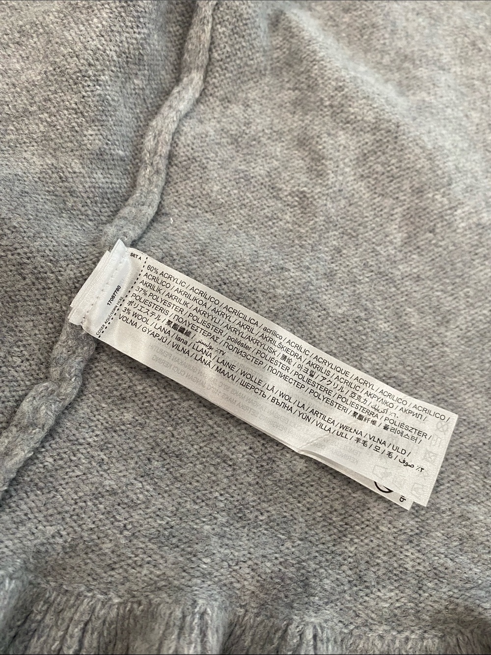 Mango Light Gray Button-Front Ruffle-Hem Cardigan - Picture 4 of 4
